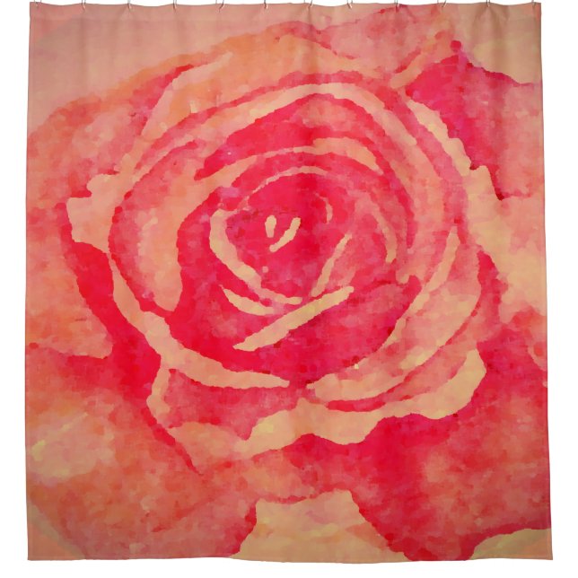 Bloomed Rose Shower Curtain (Front)