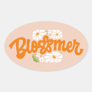 Bloomer Oval Sticker