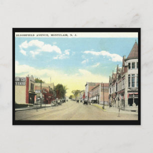Bloomfield Ave., Montclair NJ Vintage Postcard