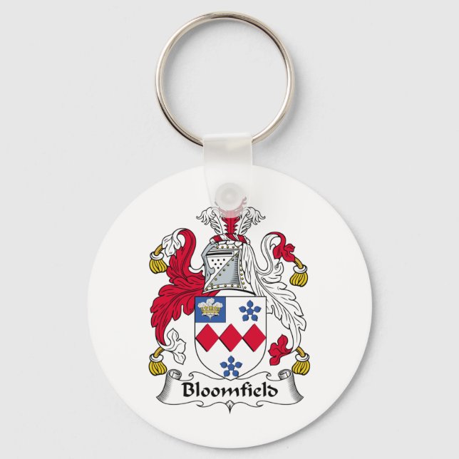 Bloomfield Family Crest Key Ring (Front)