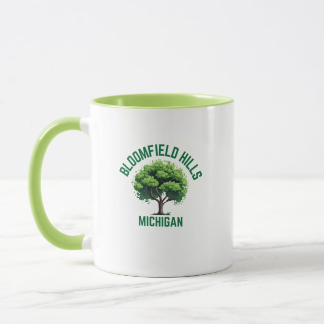 Bloomfield Hills Michigan Hometown Coffee Mug (Left)