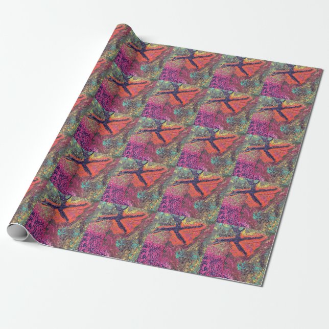Bloomfusion wrapping paper (Unrolled)