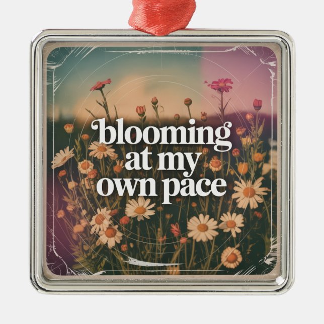 Blooming At My Own Pace Metal Tree Decoration (Front)
