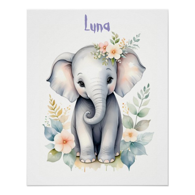 Blooming Baby Elephant Poster (Front)