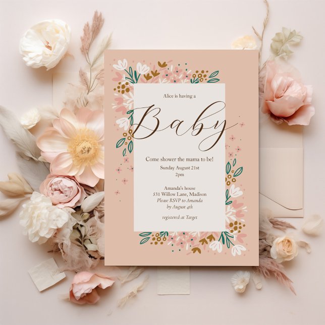 Blooming Baby Shower Invitation (Creator Uploaded)