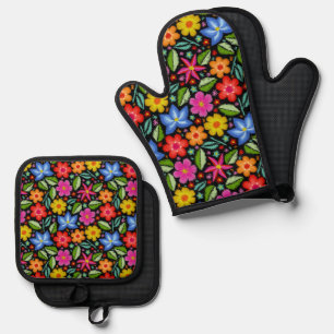 Blooming Beautiful Oven Mitt & Pot Holder Set