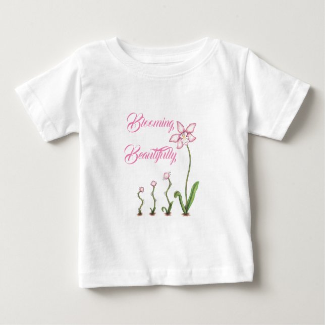 Blooming Beautifully growing flower shirt (Front)