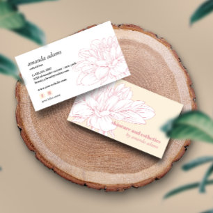 Blooming Beauty   Cream Pink Skincare aesthetician Business Card