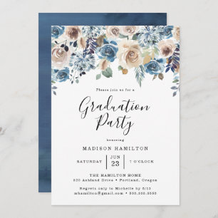 Blooming Beauty   Graduation Party Invitation