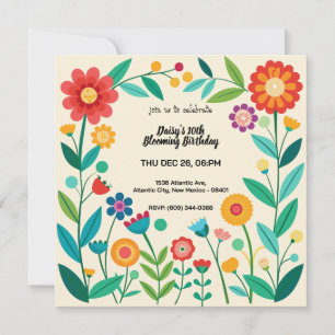 Blooming Birthday Invitation