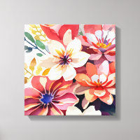 Blooming Bliss Floral Canvas Art