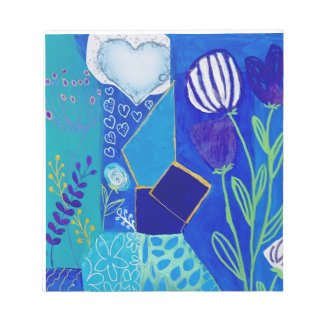 Blooming Blue Currants Notepad