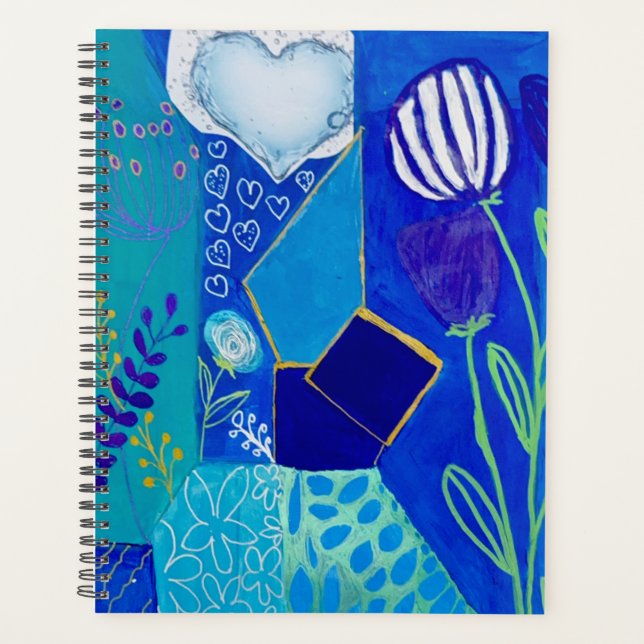 Blooming Blue Currants Planner (Front)