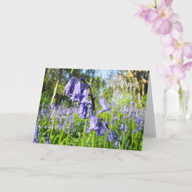 Blooming Bluebells - Custom Mother's Day Card (Orchid)