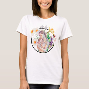 Blooming Bond: Mother and Son Floral T-shirt