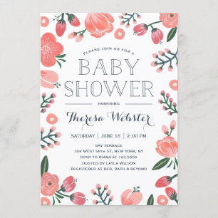 Blooming Botanicals Baby Shower Invitation