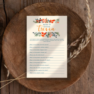 Blooming Botanicals Bride & Groom Trivia Game Flyer