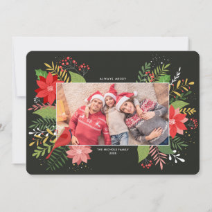Blooming Bouquet Christmas Holiday Invitation