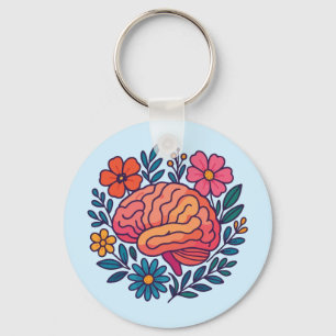 Blooming Brain Mental Wellness Key Ring