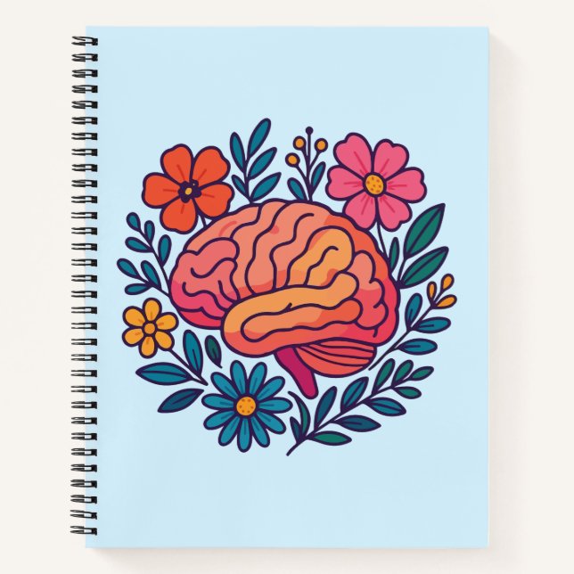 Blooming Brain Mental Wellness Notebook (Front)