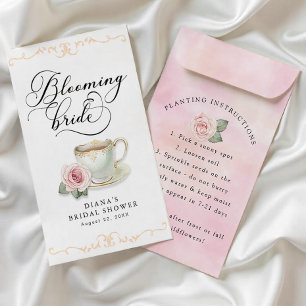 Blooming Bride Tea Party Seed Packet DIY Favour  Flyer