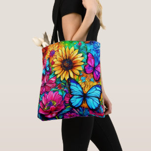 Blooming Butterfly Haven Tote Bag