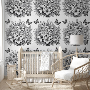 Blooming Butterfly Kids Colouring  Wallpaper