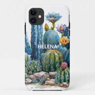 Blooming cacti and succulents Case-Mate iPhone case