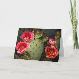 Blooming Cactus Personalised Greeting Card
