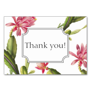 Blooming cactus wedding invitation thank you card
