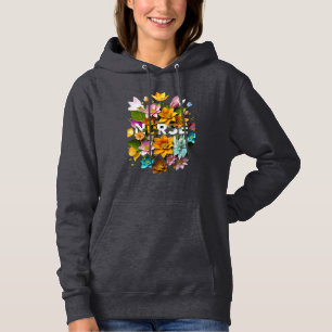 Blooming Care - Floral Tribute to Nurses Hoodie