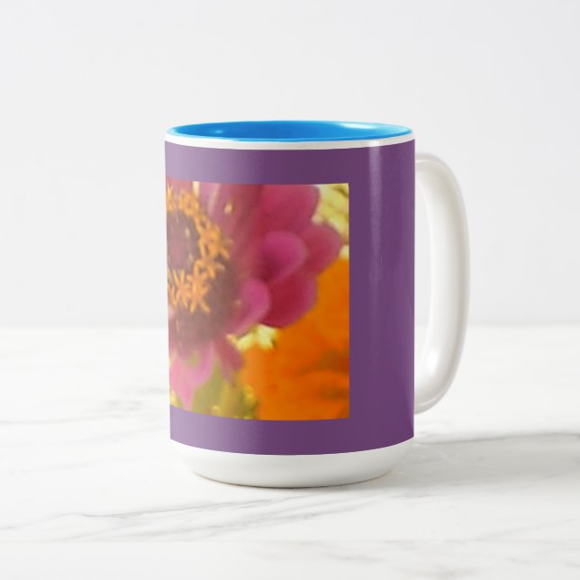Blooming Carnation Two-Tone Coffee Mug (Front Right)