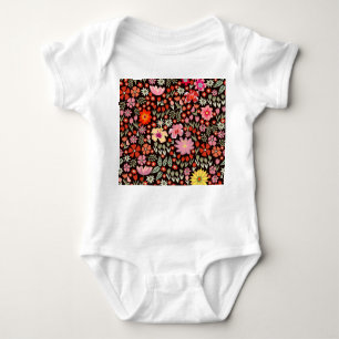Blooming Carpet: Floral Vintage Seamless. Baby Bodysuit