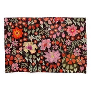 Blooming Carpet: Floral Vintage Seamless. Pillowcase