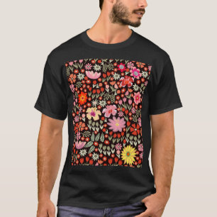 Blooming Carpet: Floral Vintage Seamless. T-Shirt
