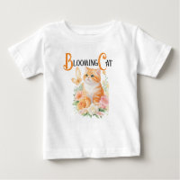 Blooming Cat: Elegant Orange and White in Bloom