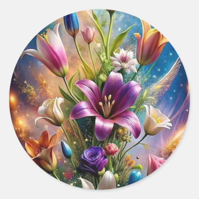 Blooming Charm – Floral Design Aesthetic Stickers (Front)