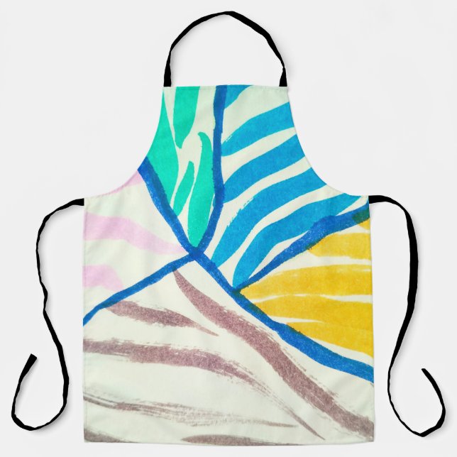 blooming cherry and butterflies seamless pattern.  apron (Front)