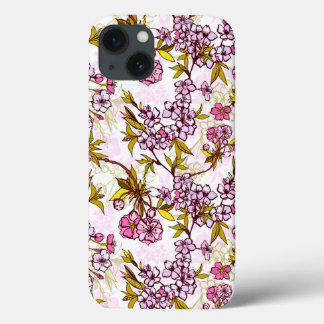 Blooming Cherry Blossom Pattern  iPhone 13 Case
