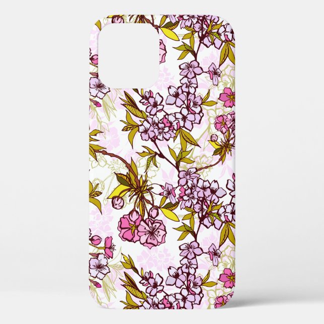 Blooming Cherry Blossom Pattern  Case-Mate iPhone Case (Back)