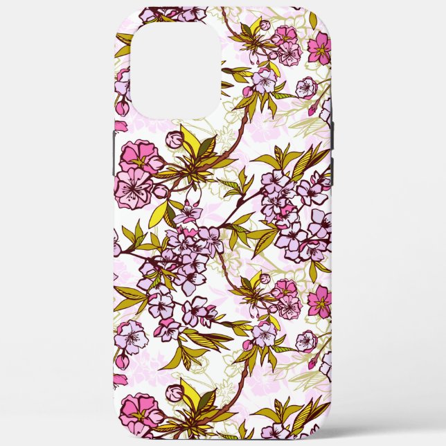 Blooming Cherry Blossom Pattern  Case-Mate iPhone Case (Back)