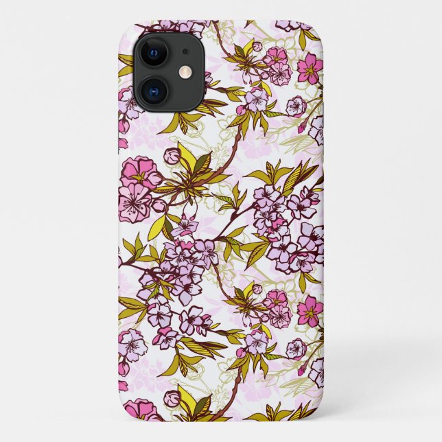 Blooming Cherry Blossom Pattern  Case-Mate iPhone Case (Back)