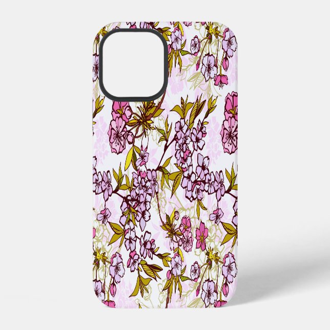 Blooming Cherry Blossom Pattern  iPhone Case (Back)