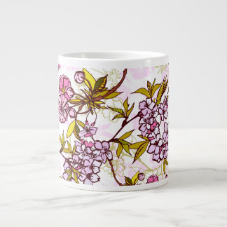 Blooming Cherry Blossom Pattern  Large Coffee Mug