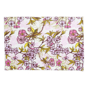 Blooming Cherry Blossom Pattern Pillowcase