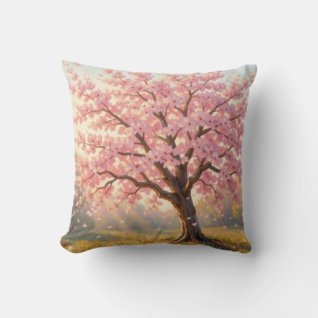  Blooming Cherry Blossom Tree Spring  Cushion (Front)