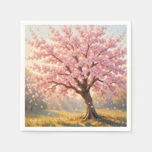 Blooming Cherry Blossom Tree Spring Napkin