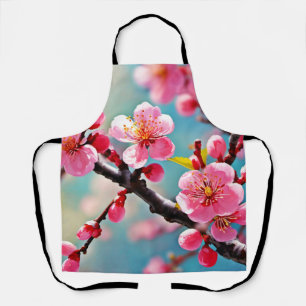 Blooming Cherry Blossoms in Spring Apron