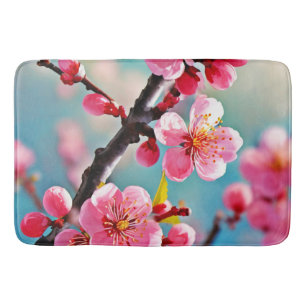 Blooming Cherry Blossoms in Spring Bath Mat
