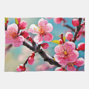 Blooming Cherry Blossoms in Spring Tea Towel